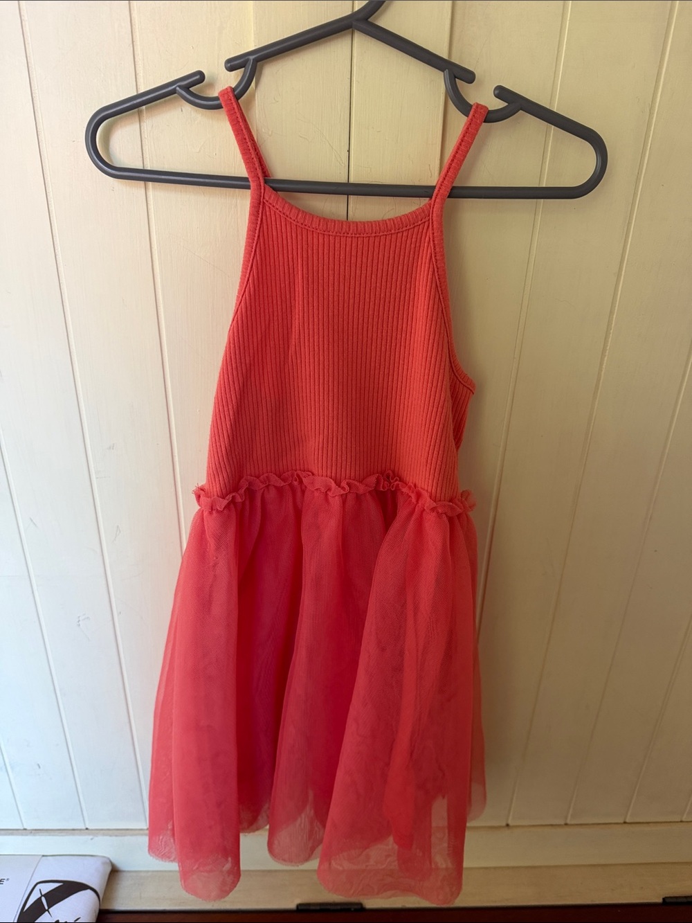 3/$6 Girls Coral Tulle Tank Dance Dress by epic threads